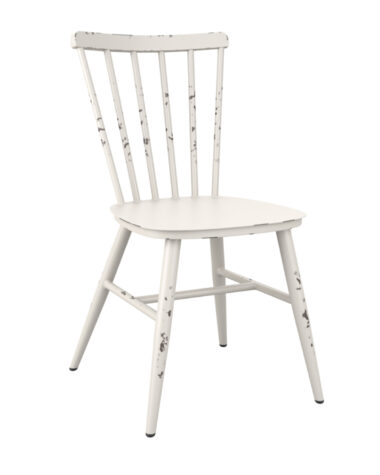 Spindle Retro Side Chair - Vintage White